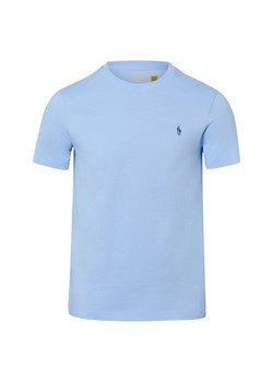 Polo Ralph Lauren Koszulka męska Mężczyźni Bawełna (100%) jasnoniebieski jednolity ze sklepu vangraaf w kategorii T-shirty męskie - zdjęcie 188655346