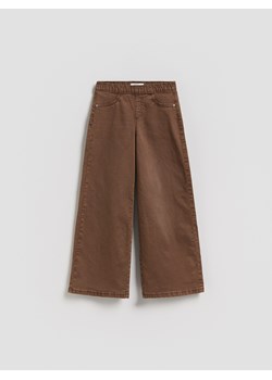 Reserved - Spodnie na gumce - ciemnobrązowy ze sklepu Reserved w kategorii Spodnie dziewczęce - zdjęcie 188655495