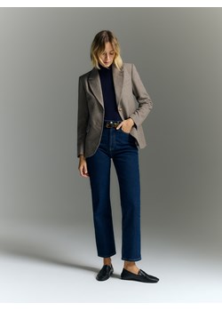 Reserved - Jeansy straight z wysokim stanem - indigo jeans ze sklepu Reserved w kategorii Jeansy damskie - zdjęcie 188656027