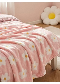 Sinsay - Koc w kwiaty - różowy ze sklepu Sinsay w kategorii Koce i pledy - zdjęcie 188656426