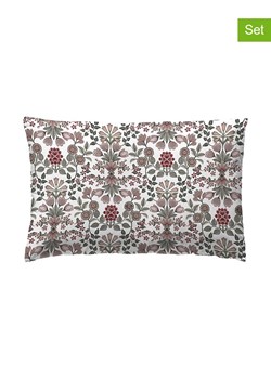 ethere Perkalowe poszewki (2 szt.) w kolorze biało-jasnoróżowym na poduszkę ze sklepu Limango Polska w kategorii Poduszki dekoracyjne - zdjęcie 188659858