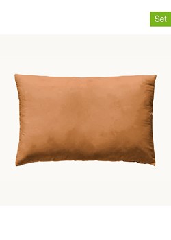 ethere Perkalowe poszewki (2 szt.) "Liso" w kolorze jasnobrązowym na poduszkę ze sklepu Limango Polska w kategorii Poduszki dekoracyjne - zdjęcie 188659957