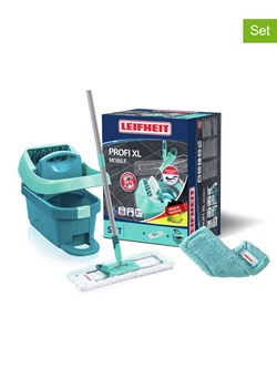 Leifheit 3-częściowy zestaw "Profi XL Mobile" w kolorze turkusowym ze sklepu Limango Polska w kategorii Akcesoria kuchenne - zdjęcie 188660548