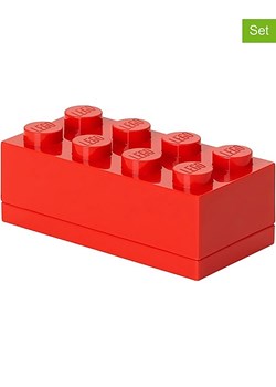 LEGO Pojemniki (3 szt.) "Mini 8" w kolorze czerownym - 9,2 x 4,3 x 4,6 cm ze sklepu Limango Polska w kategorii Pojemniki kuchenne - zdjęcie 188660889
