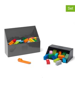 LEGO Pojemniki (2 szt.) w kolorze antracytowo-czarnym na klocki ze sklepu Limango Polska w kategorii Pojemniki kuchenne - zdjęcie 188661177