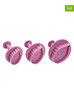 Zenker Wykrawacze (3 szt.) "Leaf" w kolorze różowym do lukru ze sklepu Limango Polska w kategorii Akcesoria do pieczenia - zdjęcie 188665767
