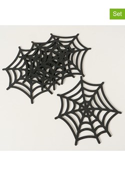 Boltze Podkładki stołowe (4 szt.) "Webba" w kolorze czarnym - 38 x 36 cm ze sklepu Limango Polska w kategorii Podkładki na stół - zdjęcie 188666328