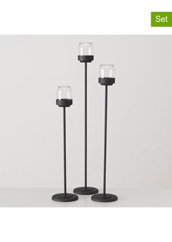 Boltze Świeczniki (3 szt.) "Senza" w kolorze czarnym ze sklepu Limango Polska w kategorii Świeczniki - zdjęcie 188666428