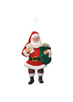 Clayre &amp; Eef Zawieszka dekoracyjna w kolorze czerwonym - wys. 17 cm ze sklepu Limango Polska w kategorii Dekoracje - zdjęcie 188666477