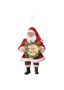 Clayre &amp; Eef Zawieszka dekoracyjna w kolorze czerwonym - wys. 17 cm ze sklepu Limango Polska w kategorii Dekoracje - zdjęcie 188666487