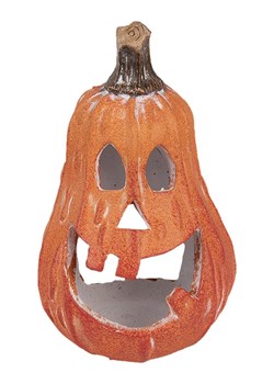 Clayre &amp; Eef Lampion "Pumpkin" w kolorze pomarańczowym - wys. 18 x Ø 12 cm ze sklepu Limango Polska w kategorii Świeczniki - zdjęcie 188666576