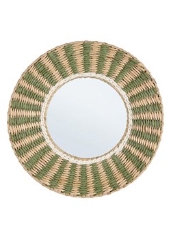 Bizzotto Lustro ścienne "Namibia" w kolorze beżowo-zielonym - Ø 45 cm ze sklepu Limango Polska w kategorii Lustra - zdjęcie 188666688