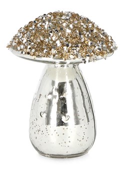 Bizzotto Figurka dekoracyjna "Mushroom" w kolorze srebrnym - wys. 13 cm ze sklepu Limango Polska w kategorii Dekoracje - zdjęcie 188666737