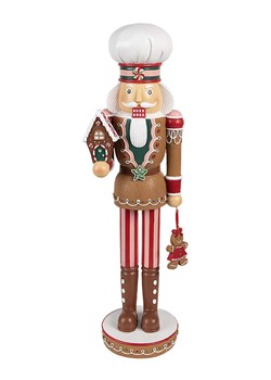 Clayre &amp; Eef Figurka dekoracyjna w kolorze jasnoróżowo-jasnobrązowym - 13 x 46 x 12 cm ze sklepu Limango Polska w kategorii Dekoracje - zdjęcie 188666757