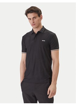 BOSS Polo Chip Hexa 50554561 Czarny Regular Fit ze sklepu MODIVO w kategorii T-shirty męskie - zdjęcie 188666985