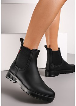 Czarne Kalosze z Elastycznymi Wstawkami Teresine ze sklepu born2be.pl w kategorii Kalosze damskie - zdjęcie 188667277