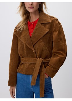 Reserved - Skórzana kurtka - brązowy ze sklepu Reserved w kategorii Kurtki damskie - zdjęcie 188667528