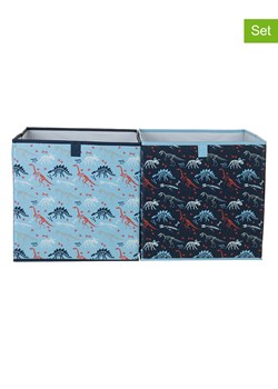 lamino Pudełka (2 szt.) w kolorze błękitnym i granatowym - 33 x 33 x 33 cm ze sklepu Limango Polska w kategorii Pojemniki kuchenne - zdjęcie 188668716