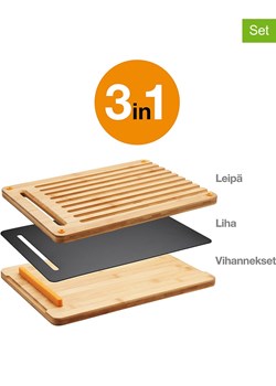 Fiskars 3-częściowy zestaw "Functional Form" w kolorze czarno-jasnobrązowym ze sklepu Limango Polska w kategorii Deski - zdjęcie 188668815