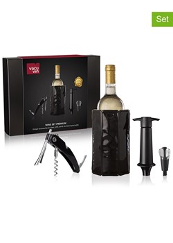 Vacu Vin 4-częściowy zestaw "Premium" w kolorze czarnym ze sklepu Limango Polska w kategorii Naczynia - zdjęcie 188668879