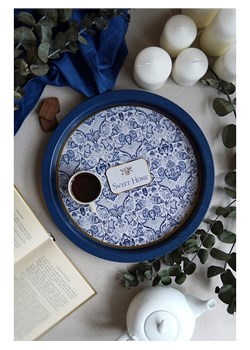 Violeta Home Taca w kolorze niebieskim - Ø 31,5 cm ze sklepu Limango Polska w kategorii Misy i tace dekoracyjne - zdjęcie 188668976