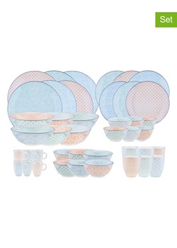 Björn 42-częściowy zestaw w kolorze błękitnym, zielonym i różowym ze sklepu Limango Polska w kategorii Naczynia - zdjęcie 188669397