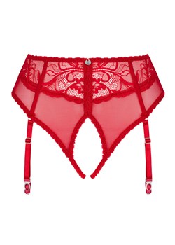 Obsessive Dagmarie garter panties Majtki figi otwarte z pasem, czerwony ze sklepu kontri.pl w kategorii Majtki damskie - zdjęcie 188669778