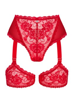 Obsessive Belovya garter panties Majtki figi z pasem, czerwony ze sklepu kontri.pl w kategorii Majtki damskie - zdjęcie 188670017