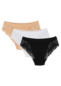 Wol-Bar Eco-Zo 3-pak Majtki figi, beżowy-biały-czarny ze sklepu kontri.pl w kategorii Majtki damskie - zdjęcie 188670575