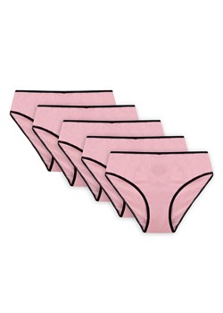 Figi Vivisence 4016 5-pack gumka czarna: róż ze sklepu kontri.pl w kategorii Majtki damskie - zdjęcie 188671587