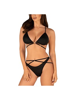 Obsessive Cobra Nive set Nocna komplet biustonosz + figi, czarny ze sklepu kontri.pl w kategorii Komplety bielizny damskiej - zdjęcie 188672428
