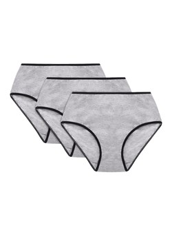 Majtki wysokie figi Vivisence 4017 3-pack gumka czarna: szary ze sklepu kontri.pl w kategorii Majtki damskie - zdjęcie 188672568