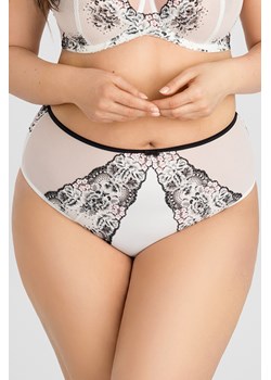 Figi Gorsenia K841 Black & White biały ze sklepu kontri.pl w kategorii Majtki damskie - zdjęcie 188673378