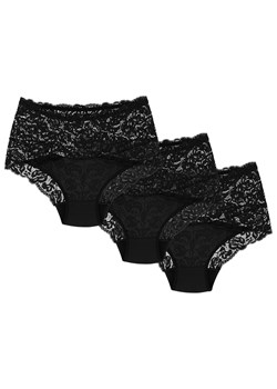 Wol-Bar Teri 3-pak Majtki figi, czarny ze sklepu kontri.pl w kategorii Majtki damskie - zdjęcie 188673496