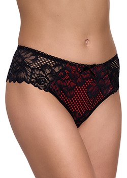 Figi Gabidar 202 czarno-czerwony ze sklepu kontri.pl w kategorii Majtki damskie - zdjęcie 188673639