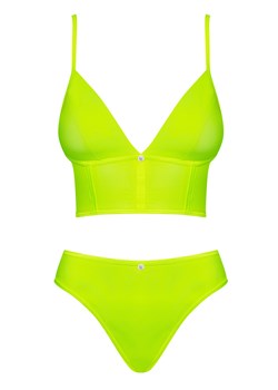 Obsessive Neonia set Nocna komplet koszulka + figi, żółty ze sklepu kontri.pl w kategorii Komplety bielizny damskiej - zdjęcie 188673698