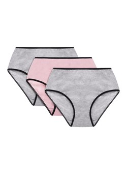 Majtki wysokie figi Vivisence 4017 3-pack gumka czarna: szary/róż/szary ze sklepu kontri.pl w kategorii Majtki damskie - zdjęcie 188674065