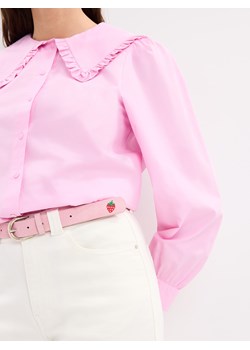 Mohito - Skórzany pasek - różowy ze sklepu Mohito w kategorii Paski damskie - zdjęcie 188675495