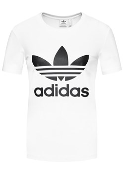 adidas T-Shirt adicolor Classics Trefoil GN2899 Biały Regular Fit ze sklepu MODIVO w kategorii Bluzki damskie - zdjęcie 188677249