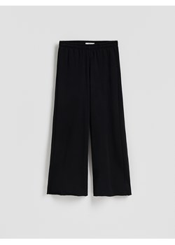 Reserved - Spodnie dresowe z szerokimi nogawkami - czarny ze sklepu Reserved w kategorii Spodnie damskie - zdjęcie 188679135
