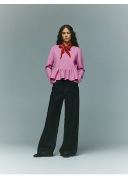 Reserved - Sweter z baskinką - różowy ze sklepu Reserved w kategorii Swetry damskie - zdjęcie 188679328