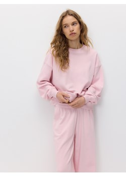 Reserved - Gładka bluza z bawełną - pastelowy róż ze sklepu Reserved w kategorii Bluzy damskie - zdjęcie 188679359