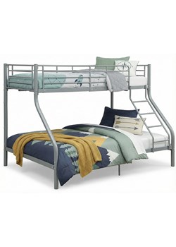 Szare Metalowe Wspólne Łóżko Piętrowe Dla Rodzeństwa 140X200 Cm/90X200 Cm L2-R68 ze sklepu Edinos.pl w kategorii Łóżka dziecięce - zdjęcie 188680197
