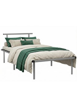 Szare metalowe łóżko pojedyncze 100x200 cm F0-Z53 ze sklepu Edinos.pl w kategorii Łóżka i materace - zdjęcie 188680217