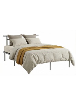 Szare metalowe łóżko loftowe 140x200 cm D0-P49 ze sklepu Edinos.pl w kategorii Łóżka i materace - zdjęcie 188680218