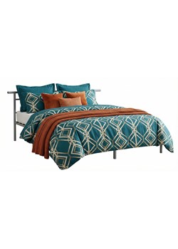 Szare metalowe łóżko małżeńskie 200x200 cm W8-M95 ze sklepu Edinos.pl w kategorii Łóżka i materace - zdjęcie 188680219