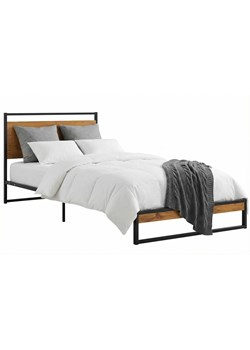 Czarne Loftowe Łóżko Metalowe 90X200 Cm T5-M01 ze sklepu Edinos.pl w kategorii Łóżka i materace - zdjęcie 188680226