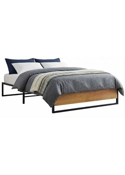 Czarne metalowe łóżko industrialne 100x200 cm F1-W22 ze sklepu Edinos.pl w kategorii Łóżka i materace - zdjęcie 188680237