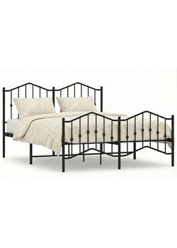 Czarne metalowe łózko małżeńskie 120x200cm T2-H78 ze sklepu Edinos.pl w kategorii Łóżka i materace - zdjęcie 188680249