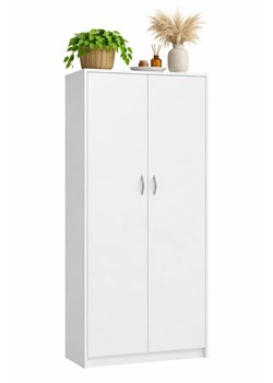 Biała Szafa Gospodarcza Na Odkurzacz F4-N62 ze sklepu Edinos.pl w kategorii Szafy - zdjęcie 188680258